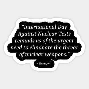 International Day Against Nuclear Tests Sticker